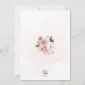 ArtsApp Elegant H2 Stoffig Roos Rozen Doop Kaart (Achterkant)