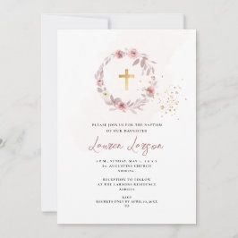 ArtsApp Elegant H2 Stoffig Roos Rozen Doop Kaart