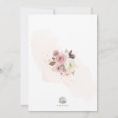 ArtsApp Elegant H2 Stoffig Roze Rozen Doop Kaart (Achterkant)