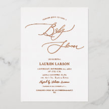 ArtsApp Elegant Roos Gold Calligraphy Baby shower