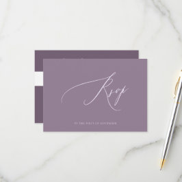 ArtsApp Elegant Stof Paars RSVP Luxe Kalligrafie Kaartje