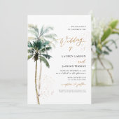 ArtsApp Elegant Tropisch Paradijs Palmbomen Kaart (Staand voorkant)