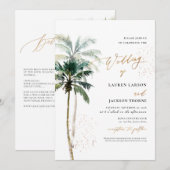 ArtsApp Elegant Tropisch Paradijs Palmbomen Kaart (Voorkant / Achterkant)