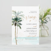 ArtsApp Elegant Tropisch Paradijs Palmen Shoreline Kaart (Staand voorkant)