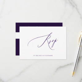 ArtsApp Elegante Aubergine RSVP Luxe Kalligrafie Kaartje