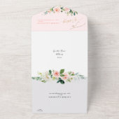 ArtsApp Elegante Roze Rozen Goudstof All In One Uitnodiging (Buitenkant)