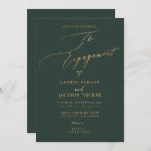 ArtsApp Faux Gold Forest Green Verloving Kaart (Voorkant / Achterkant)