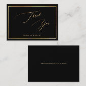 ArtsApp Faux Gold Luxe kalligrafie Hartelijk dank Notitiekaartje (Voorkant / Achterkant)