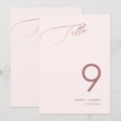 ArtsApp Faux Roos Gold Luxe kalligrafie Kaart (Voorkant / Achterkant)