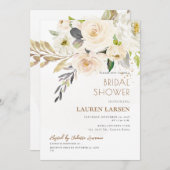 ArtsApp H2 Alabaster Cream Rozen Vrijgezellenfeest Kaart (Voorkant / Achterkant)