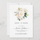 ArtsApp H2 Alabaster Rozen Save the Date Kaart (Voorkant)