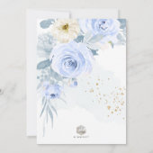 ArtsApp H2 Baby Blue Rozen Baby shower Kaart (Achterkant)