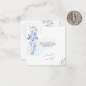 ArtsApp H2 Baby Blue Rozen Shower Bedankt Notitiekaartje (Voorkant / Achterkant in situ)