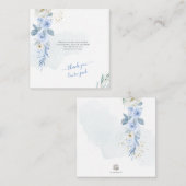 ArtsApp H2 Baby Blue Rozen Shower Bedankt Notitiekaartje (Voorkant / Achterkant)