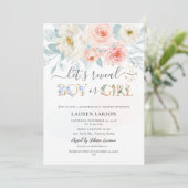 ArtsApp H2 Blush+Blue Rozen Geslacht Onthullen Dou Kaart (Staand voorkant)