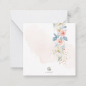 ArtsApp H2 Blush Pink Roses Baby shower Dank u Notitiekaartje (Achterkant)