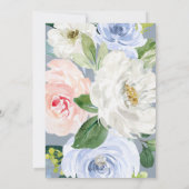 ArtsApp H2 Blush Roze Blauwe Rozen Bruidsbrunch Kaart (Achterkant)