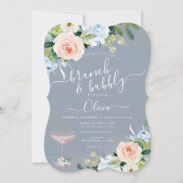 ArtsApp H2 Blush Roze Blauwe Rozen Brunch Bubbly Kaart