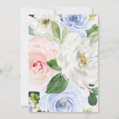 ArtsApp H2 Blush Roze Blauwe Rozen Doop Kaart (Achterkant)