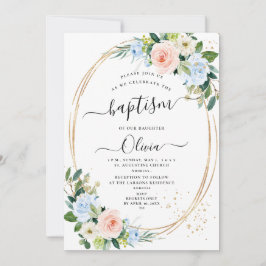 ArtsApp H2 Blush Roze Blauwe Rozen Doop Kaart