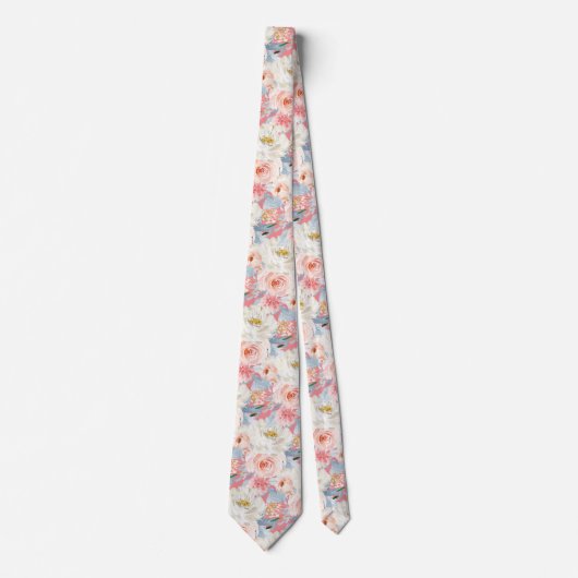 ArtsApp H2 Blush Roze Rozen Bruiloft Stropdas (Voorkant)