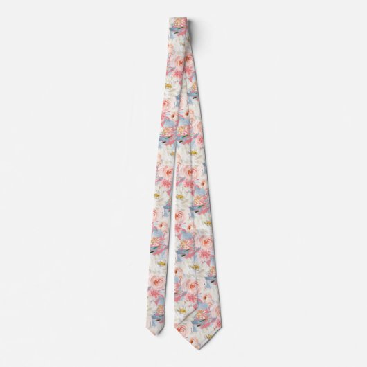 ArtsApp H2 Blush Roze Rozen Bruiloft Stropdas (Achterkant)