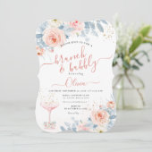 ArtsApp H2 Blush Roze Rozen Brunch Bubbly Kaart (Staand voorkant)