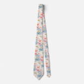 ArtsApp H2 Blush Roze Rozen Stofblauw Stropdas (Voorkant)