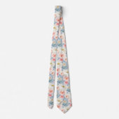 ArtsApp H2 Blush Roze Rozen Stofblauw Stropdas (Achterkant)