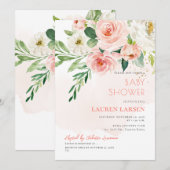 ArtsApp H2 Blush Roze Rozen Stoffig Blauw Blauw Bl Kaart (Voorkant / Achterkant)