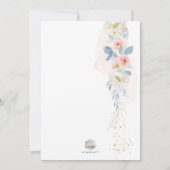 ArtsApp H2 Blush Roze Rozen Stoffig Blauw Blauw Bl Kaart (Achterkant)