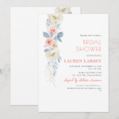 ArtsApp H2 Blush Roze Rozen Stoffig Blauw Blauw Bl Kaart (Voorkant / Achterkant)