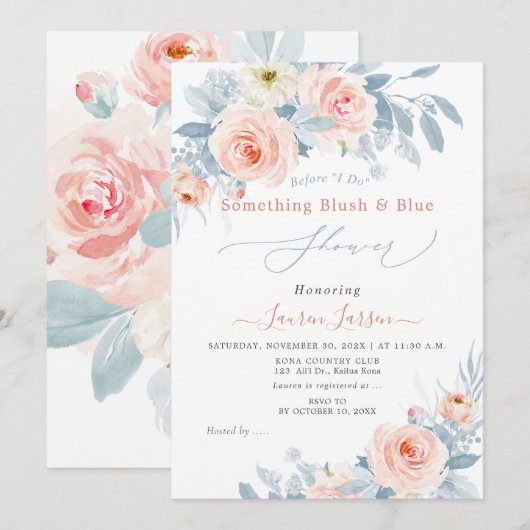 ArtsApp H2 Blush Roze Rozen Vrijgezellenfeest Kaart (Voorkant / Achterkant)