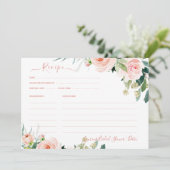 ArtsApp H2 Blush Roze Rozen Vrijgezellenfeest Rece Kaart (Staand voorkant)