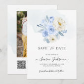 ArtsApp H2 Dusty Blue Rozen Sla de datum Kaart (Voorkant / Achterkant)