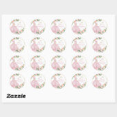 ArtsApp H2 Rozen Blush Roze Sparkling Quinceanera Ronde Sticker (Vel)