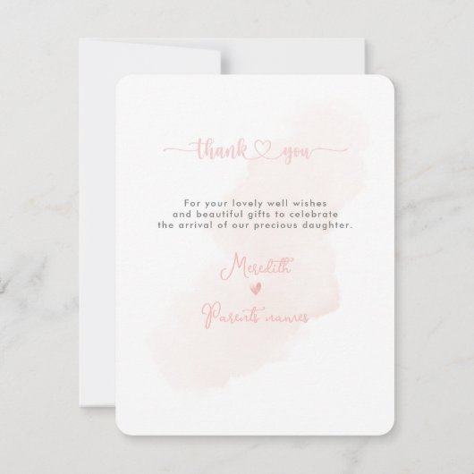 ArtsApp H2 Shower Dank u+Geboorteaankondiging Kaart (Achterkant)