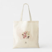 ArtsApp H2 Stof Roze Rozen Bruidsdouche Tote Bag (Achterkant)