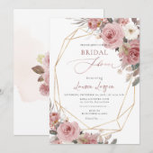 ArtsApp H2 Stof Roze Rozen Bruidsmeisjesfeest Kaart (Voorkant / Achterkant)