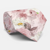 ArtsApp H2 Stof Roze Rozen Bruiloft Stropdas (Opgerold)