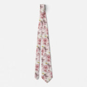 ArtsApp H2 Stof Roze Rozen Bruiloft Stropdas (Achterkant)