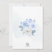 ArtsApp H2 Stofblauwe Rozen Bruidsdiner Kaart (Achterkant)