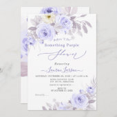 ArtsApp H2 Stoffig Paarse Rozen Vrijgezellenfeest Kaart (Voorkant / Achterkant)