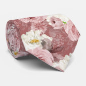 ArtsApp H2 Stoffig Roos Rozen Bruiloft Stropdas (Opgerold)