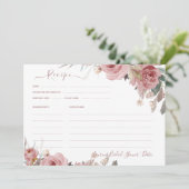 ArtsApp H2 Stoffig Roze Rozen Vrijgezellenfeest Re Kaart (Staand voorkant)