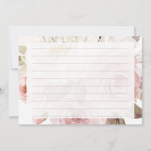 ArtsApp H2 Stoffig Roze Rozen Vrijgezellenfeest Re Kaart (Achterkant)