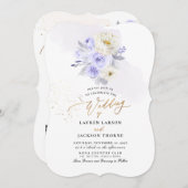 ArtsApp H2 stoffige Paarse Rozen bruiloft Kaart (Voorkant / Achterkant)