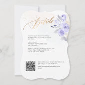 ArtsApp H2 stoffige Paarse Rozen bruiloft Kaart (Achterkant)