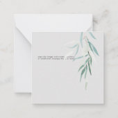 ArtsApp Hangende Willow Eucalyptus Dank u Notitiekaartje (Achterkant)