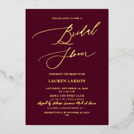 ArtsApp Luxe Calligrafie Burgundy Gold Folie Uitnodiging